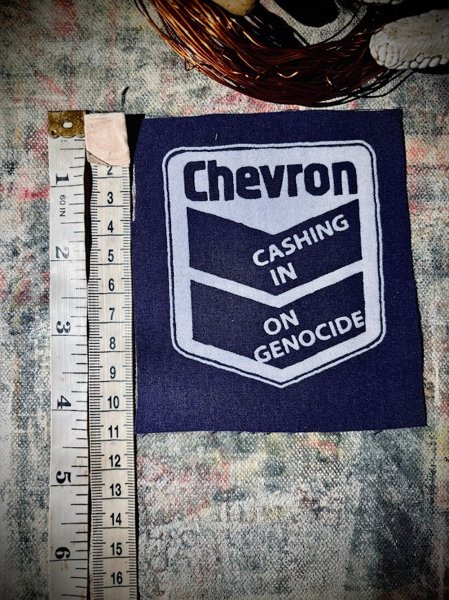 Chevron: cashing in on genocide patch.