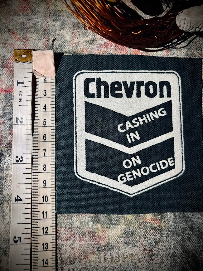 Chevron: cashing in on genocide patch.