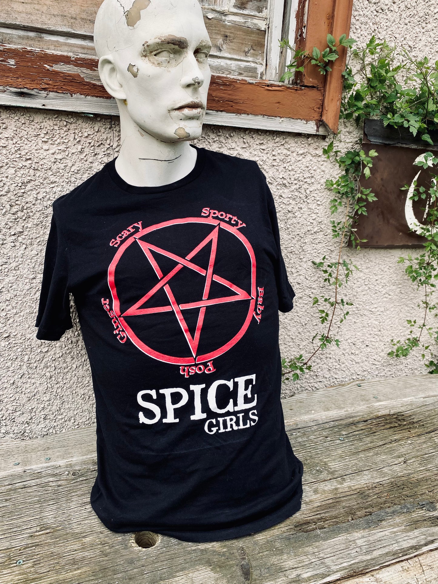 Satanic Spice Girls t-shirt.