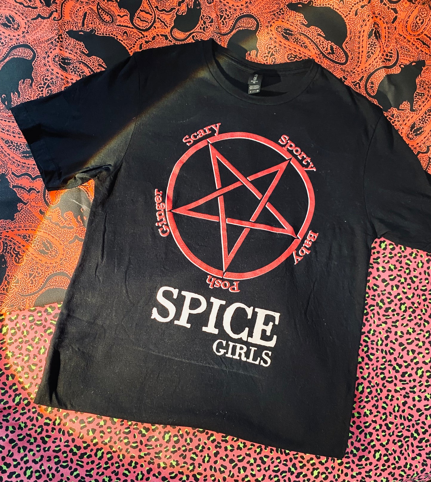 Satanic Spice Girls t-shirt.