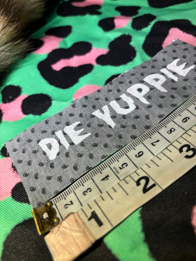 Die Yuppie! sew on mini patch.