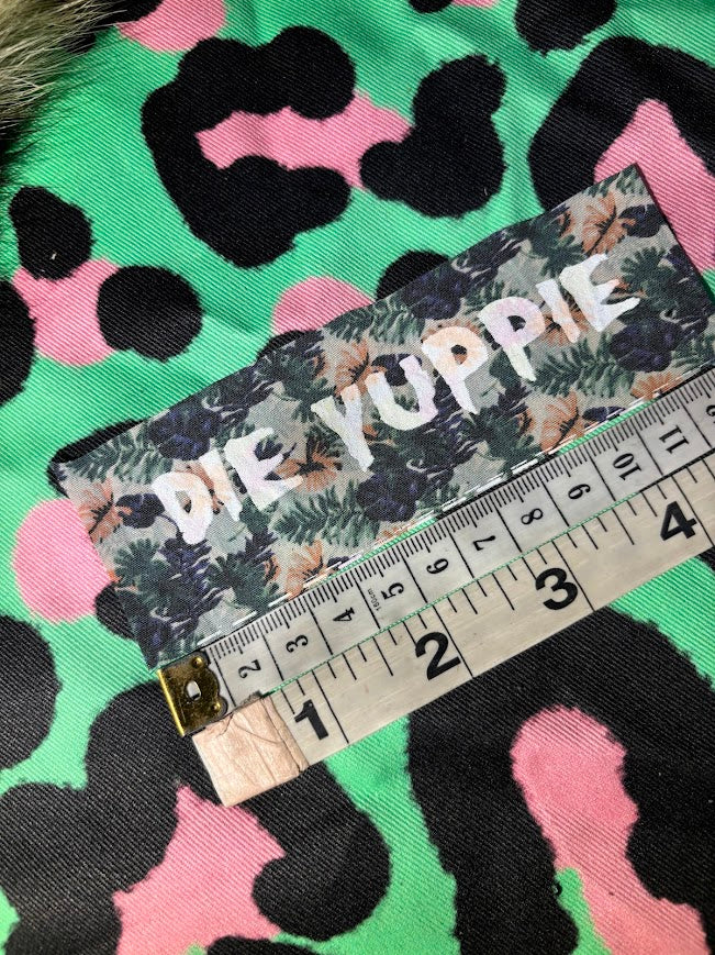 Die Yuppie! sew on mini patch.