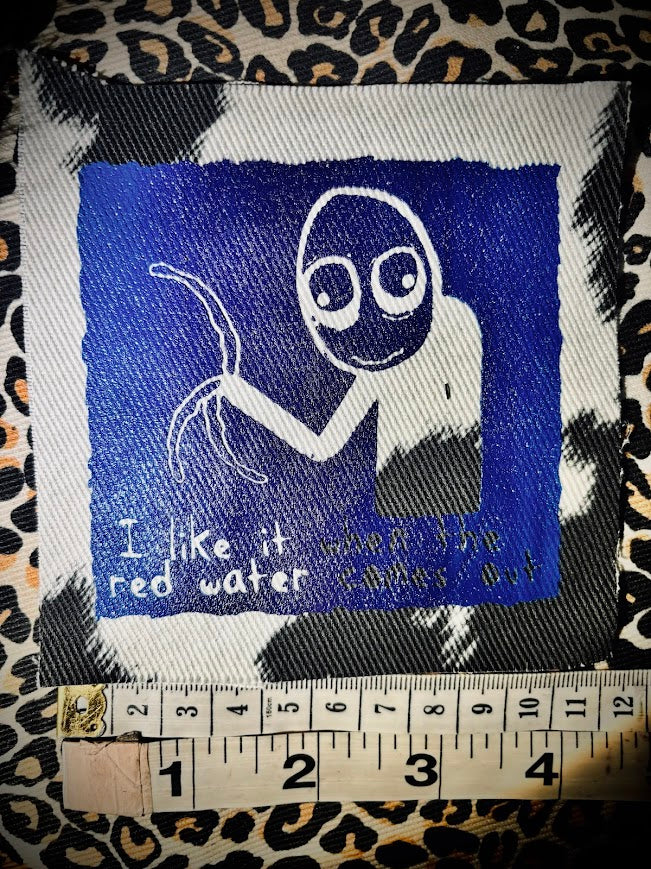 Salad Fingers sew on patch. I like it when the red water comes out.