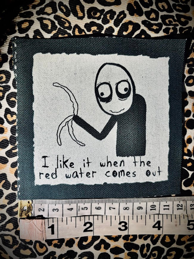 Salad Fingers sew on patch. I like it when the red water comes out.