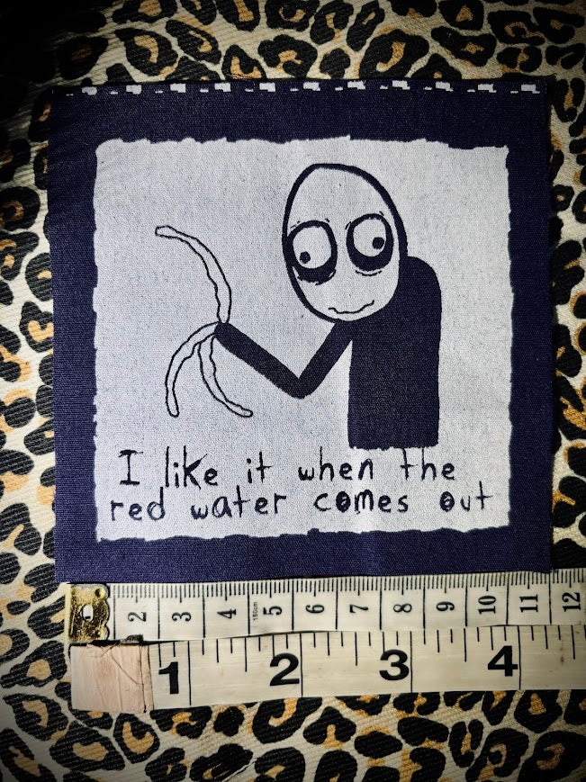 Salad Fingers sew on patch. I like it when the red water comes out.