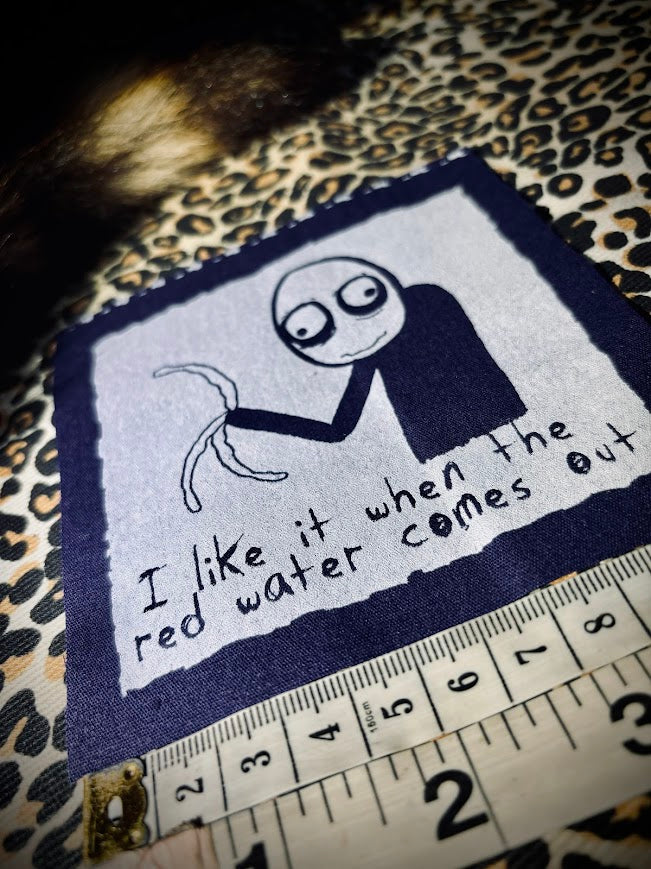 Salad Fingers sew on patch. I like it when the red water comes out.