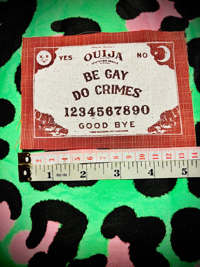 Be Gay, Do Crimes Ouija board sew on patch