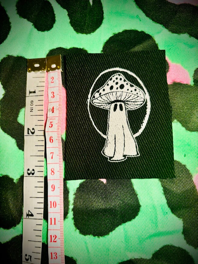 Tiny ghost mushroom patch