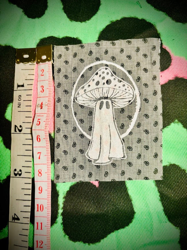 Tiny ghost mushroom patch