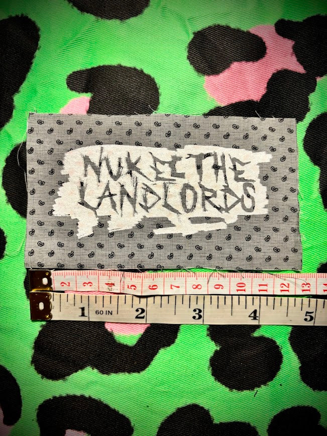 Nuke the Landlords sew on patch