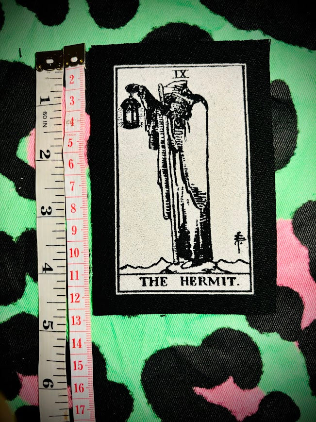 The Hermit tarot card sew on patch