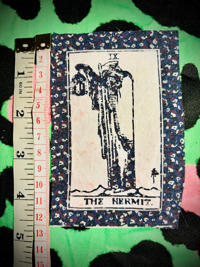 The Hermit tarot card sew on patch