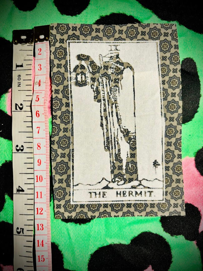 The Hermit tarot card sew on patch