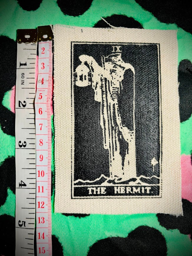 The Hermit tarot card sew on patch