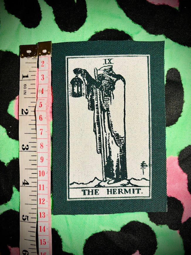 The Hermit tarot card sew on patch