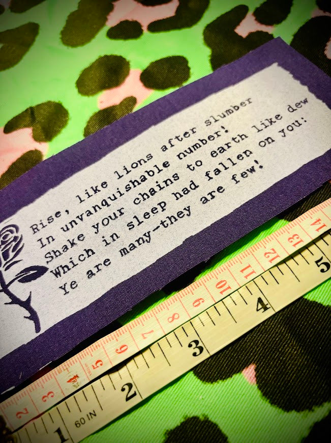 The Masque of Anarchy poem patch