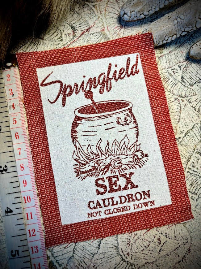 Springfield Sex Cauldron. Tourist patch from the Simpsons.