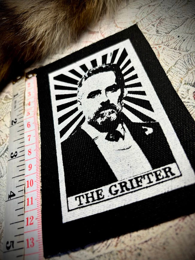 The Grifter tarot card sew on patch, featuring Jordan B Peterson