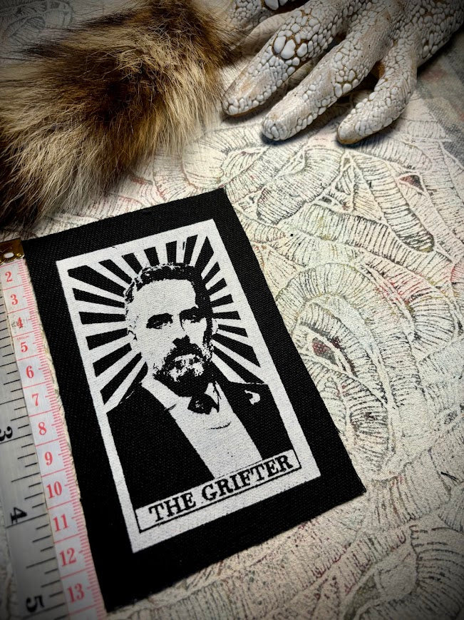 The Grifter tarot card sew on patch, featuring Jordan B Peterson