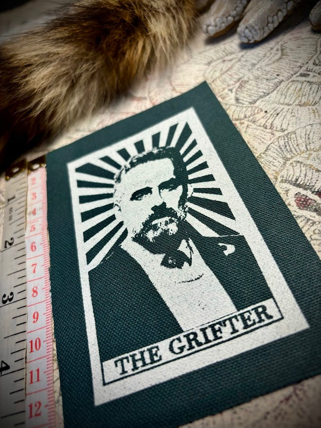 The Grifter tarot card sew on patch, featuring Jordan B Peterson