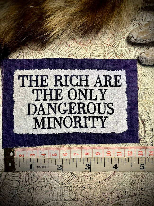 The rich are the only dangerous minority sew on patch.