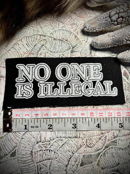 No one is illegal sew on patch