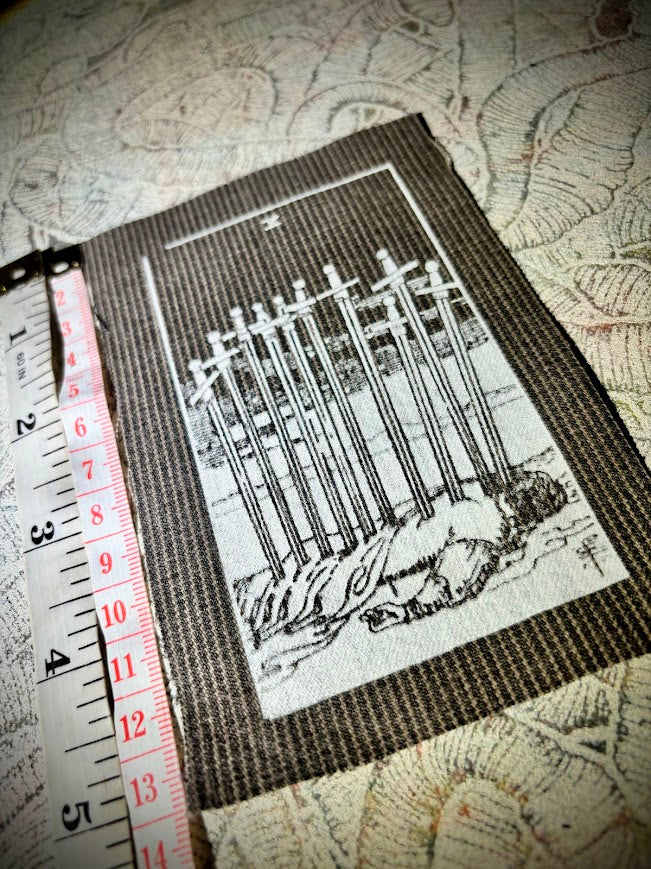 Ten of swords tarot sew on patch