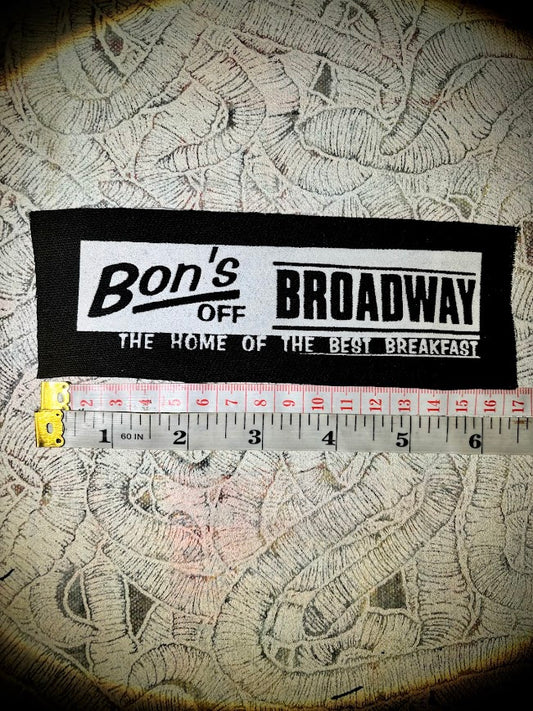 Bon's Off Broadway East Vancouver sew on patch.