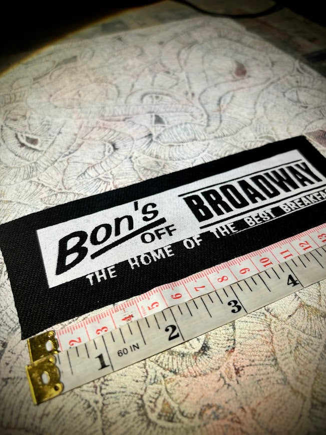 Bon's Off Broadway East Vancouver sew on patch.