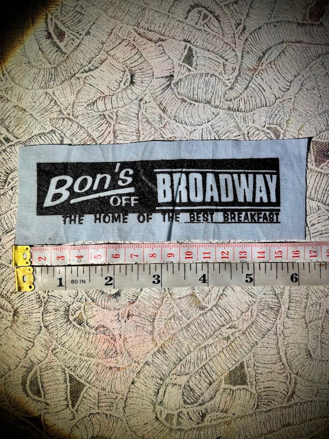 Bon's Off Broadway East Vancouver sew on patch.