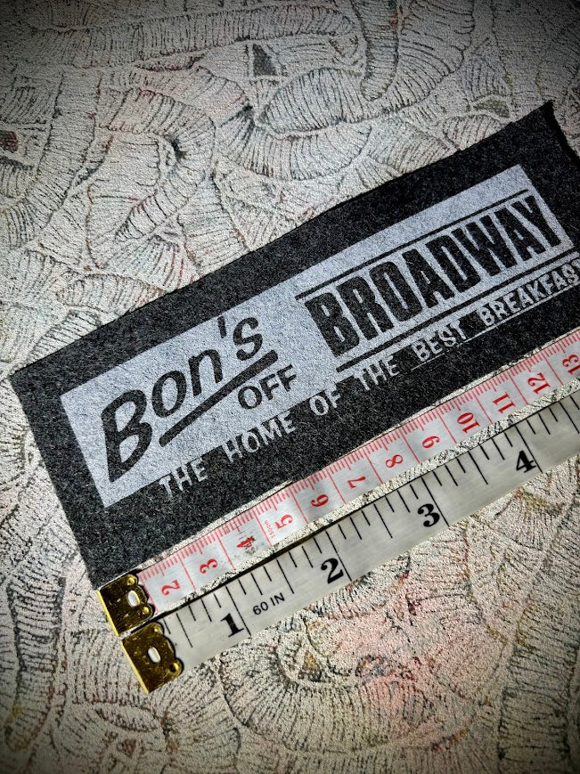 Bon's Off Broadway East Vancouver sew on patch.