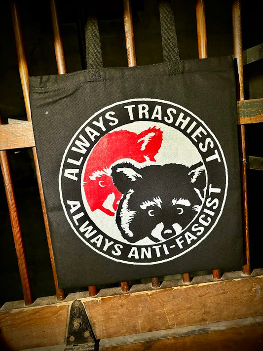 ANTIFA raccoons tote bag