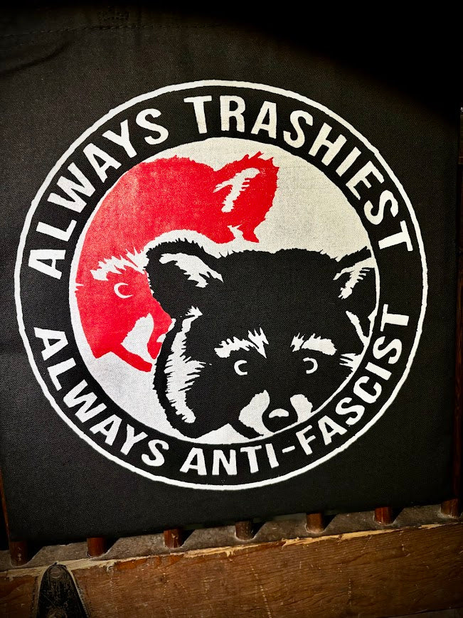 ANTIFA raccoons tote bag