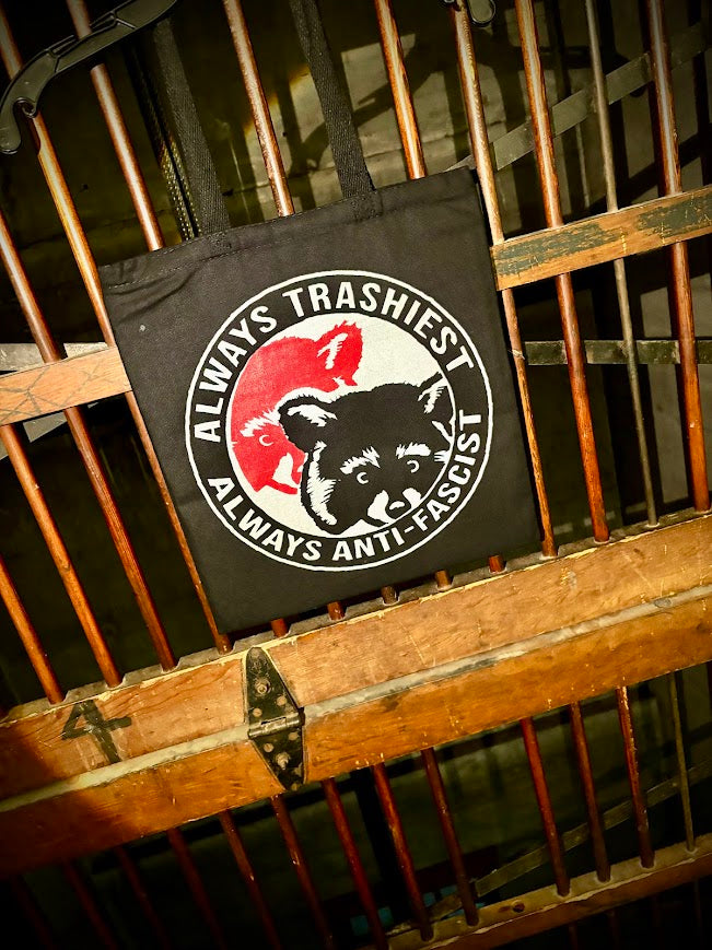 ANTIFA raccoons tote bag