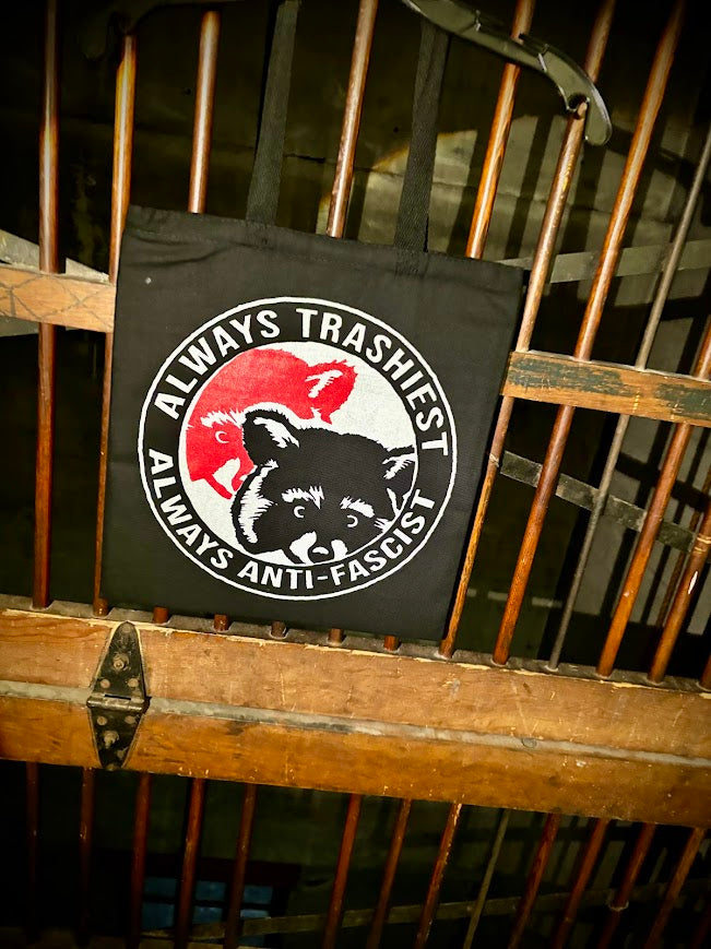 ANTIFA raccoons tote bag