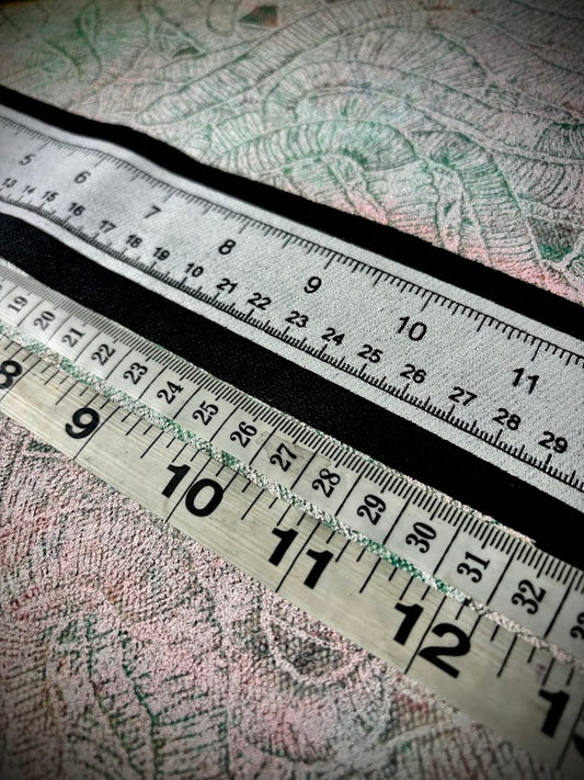 Accurate ruler sew on patch