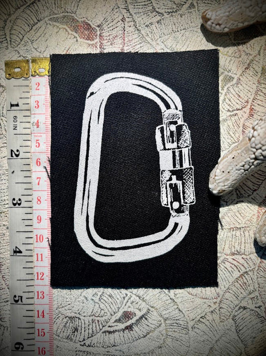 Carabiner sew on patch