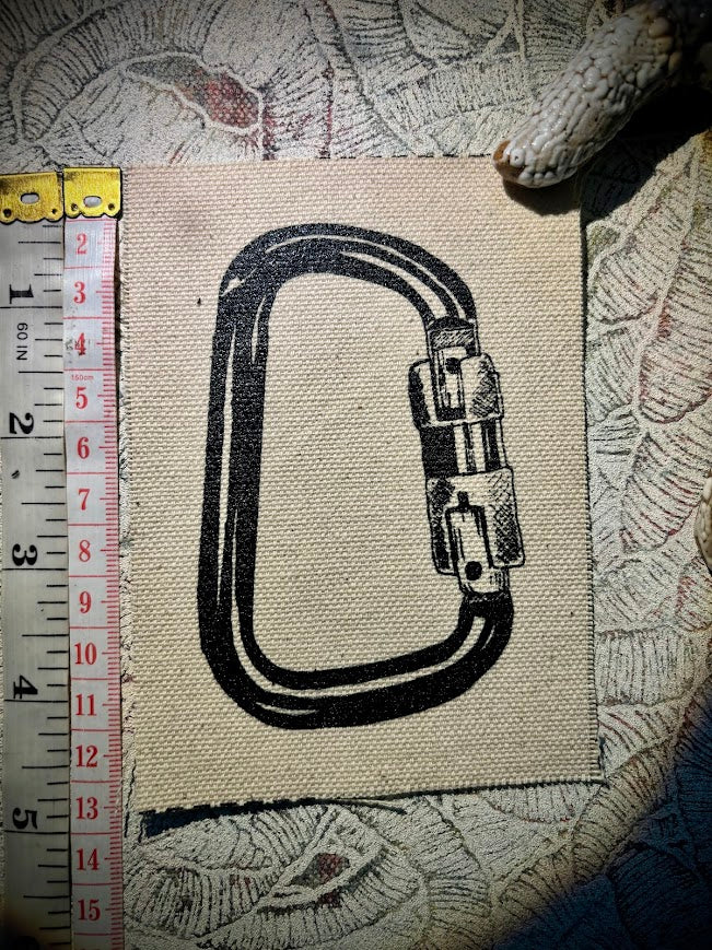 Carabiner sew on patch