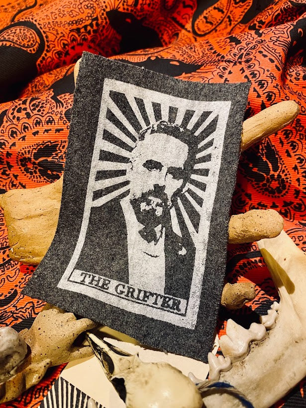 The Grifter tarot card sew on patch, featuring Jordan B Peterson