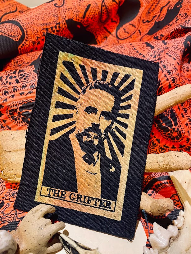 The Grifter tarot card sew on patch, featuring Jordan B Peterson