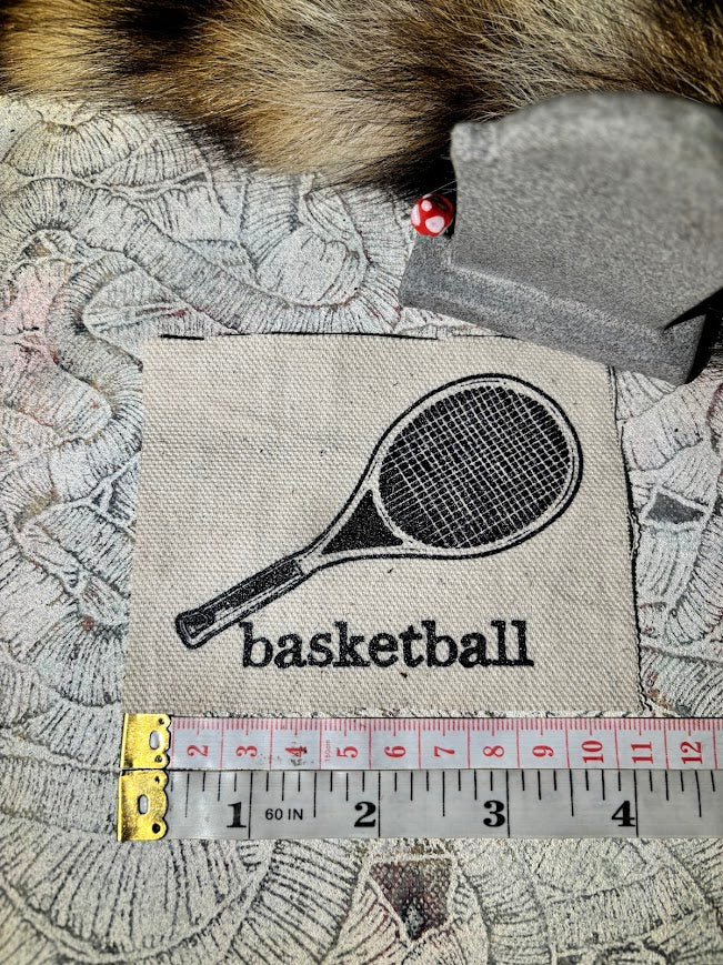 Basketball Racket sports fan patch
