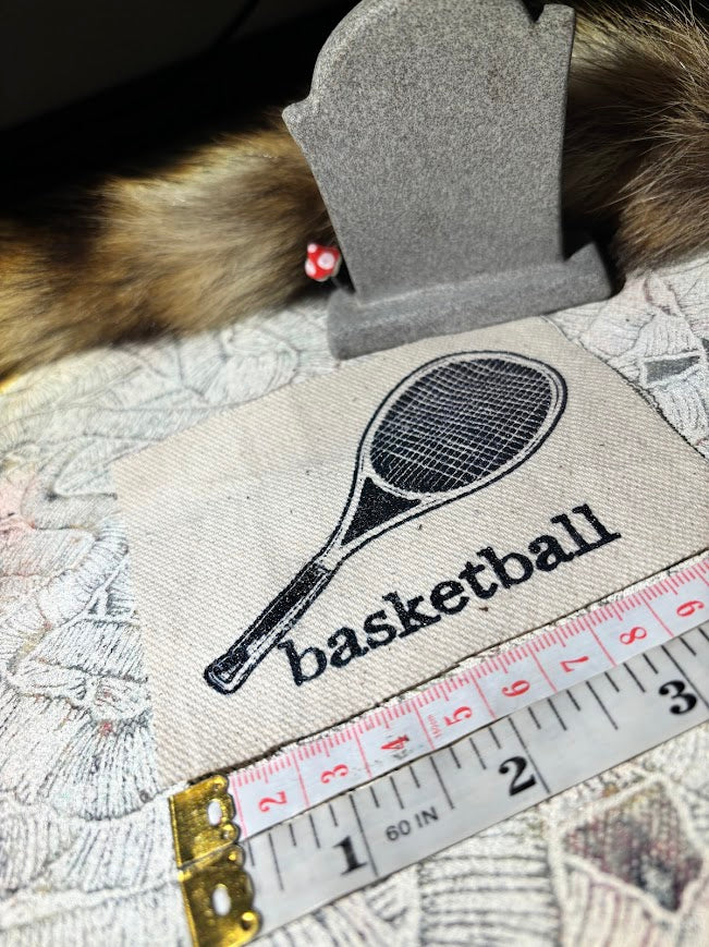 Basketball Racket sports fan patch