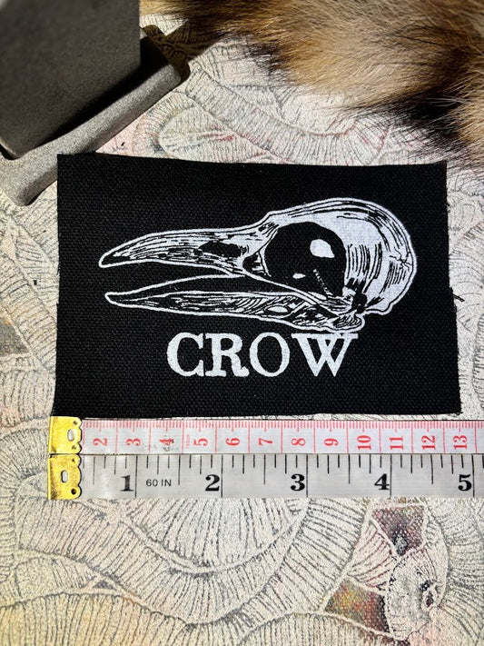 Crow Skull sew on patch