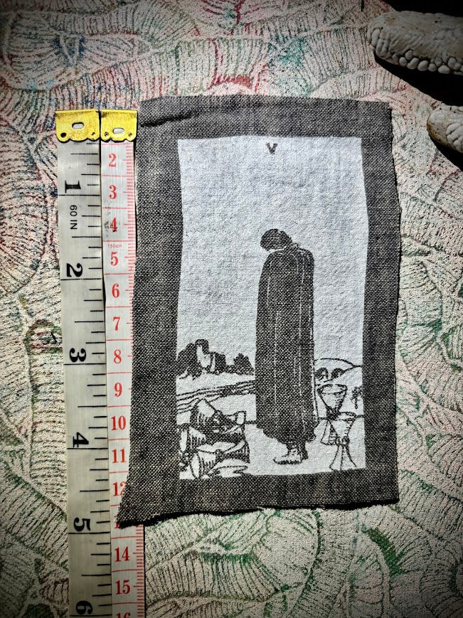5 of cups tarot card sew on patch