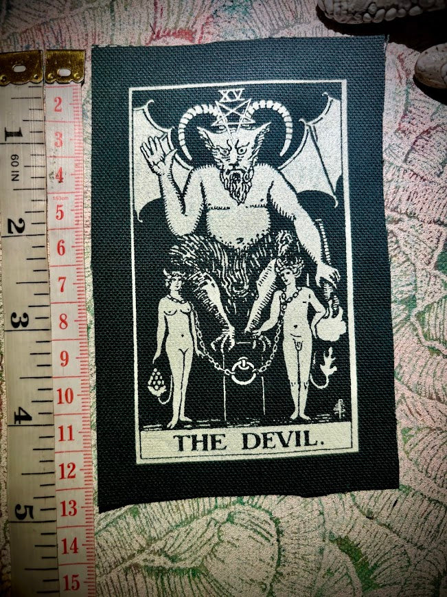 The Devil tarot card sew on patch