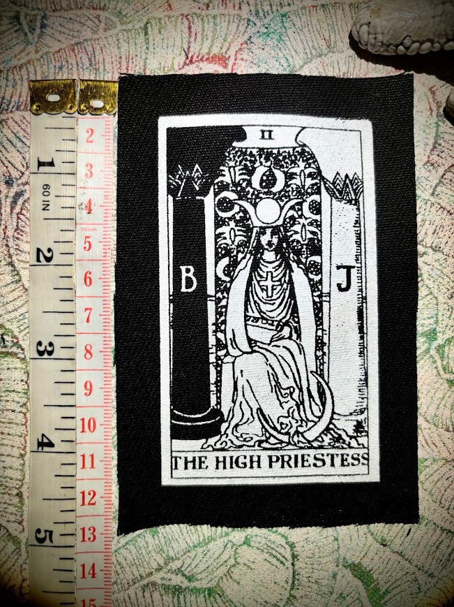 High Priestess tarot card sew on patch