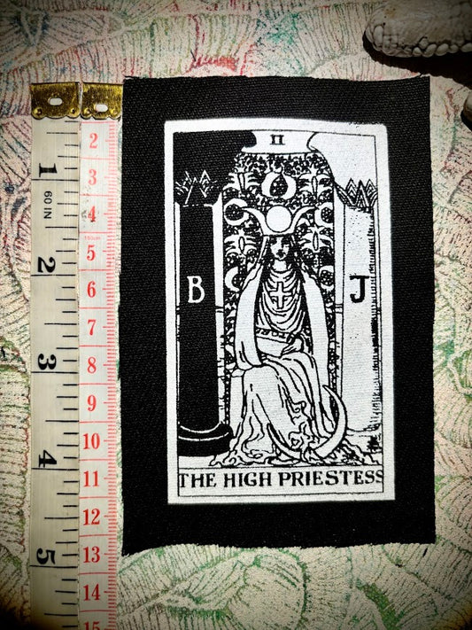High Priestess tarot card sew on patch