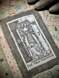 High Priestess tarot card sew on patch