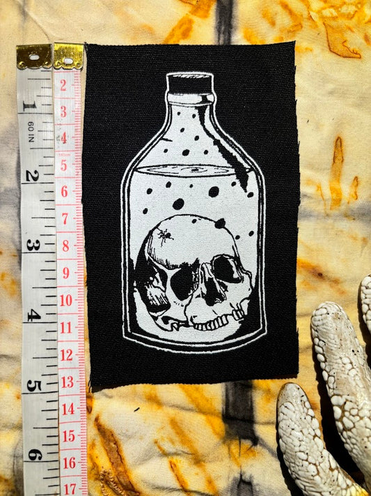 Skull in a Bottle sew on patch
