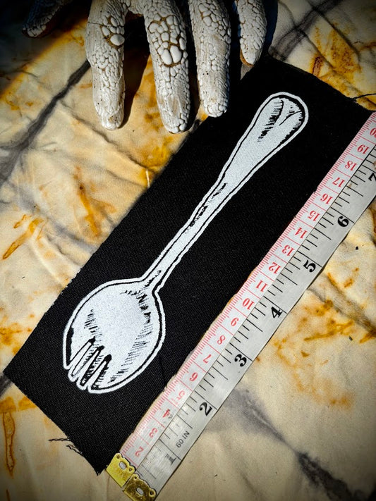 spork sew on patch or pocket